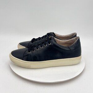 Devan Vincent Men Size10 Black Leather Classic Rubber Sole Lace Up Casual Shoes